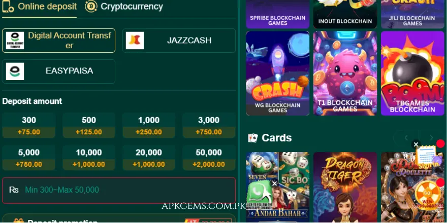 2go game deposit bonus chart guide