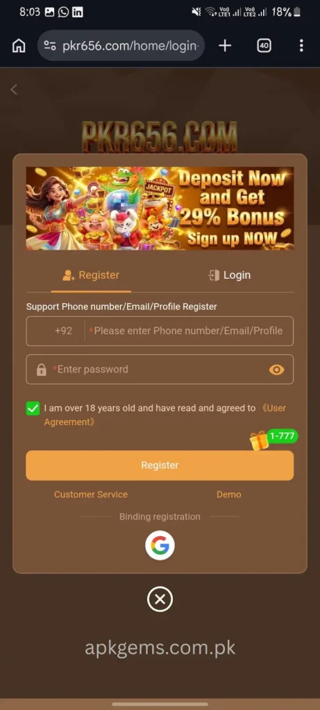 pkr656 game